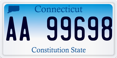 CT license plate AA99698