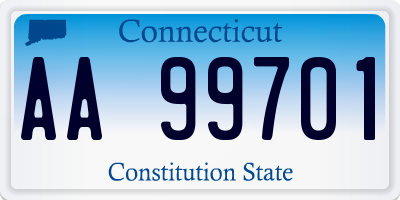 CT license plate AA99701