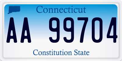 CT license plate AA99704