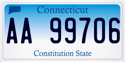 CT license plate AA99706