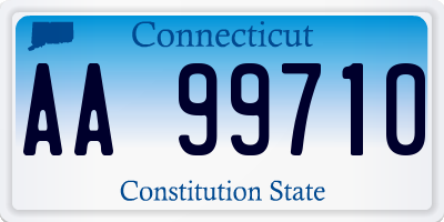 CT license plate AA99710