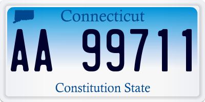 CT license plate AA99711