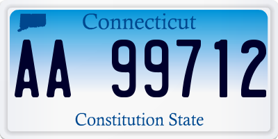 CT license plate AA99712