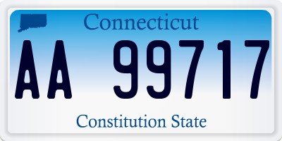 CT license plate AA99717