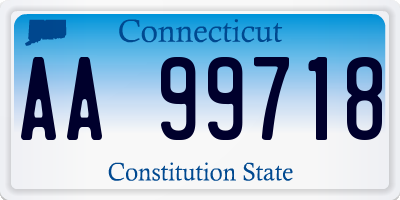 CT license plate AA99718