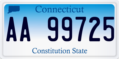 CT license plate AA99725