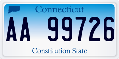 CT license plate AA99726