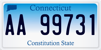 CT license plate AA99731