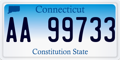 CT license plate AA99733