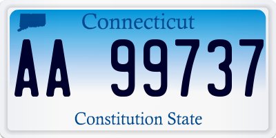 CT license plate AA99737