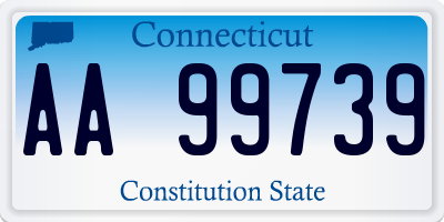 CT license plate AA99739