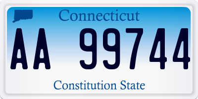 CT license plate AA99744