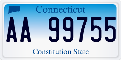 CT license plate AA99755