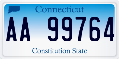 CT license plate AA99764