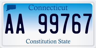 CT license plate AA99767