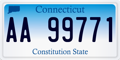 CT license plate AA99771