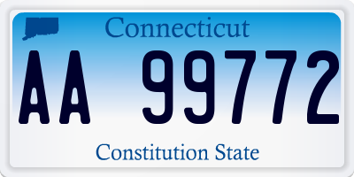 CT license plate AA99772