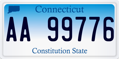 CT license plate AA99776