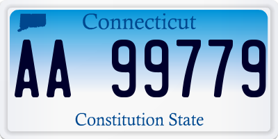 CT license plate AA99779