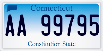 CT license plate AA99795