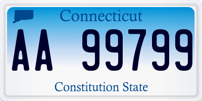 CT license plate AA99799