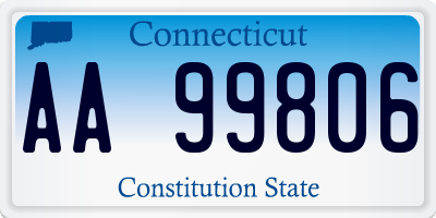 CT license plate AA99806