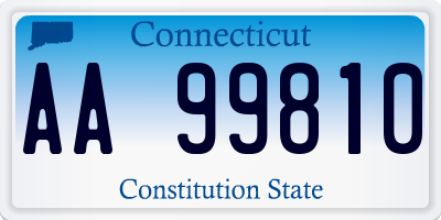 CT license plate AA99810