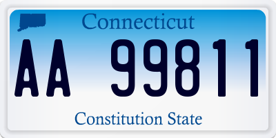 CT license plate AA99811