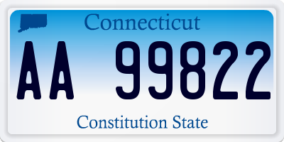 CT license plate AA99822