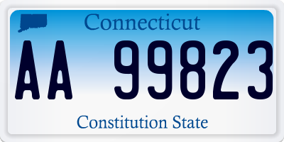 CT license plate AA99823