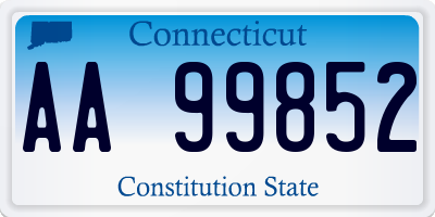 CT license plate AA99852