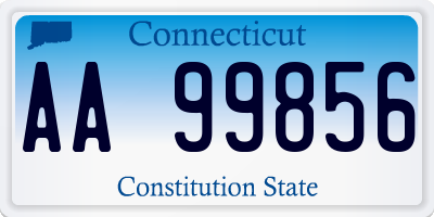 CT license plate AA99856