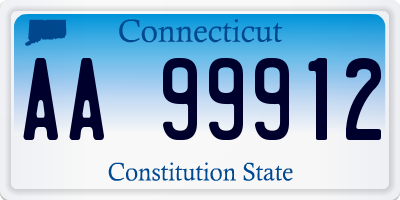 CT license plate AA99912