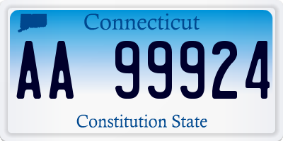 CT license plate AA99924