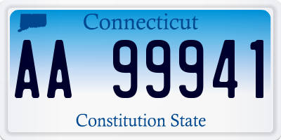 CT license plate AA99941