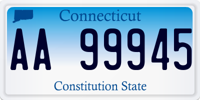 CT license plate AA99945