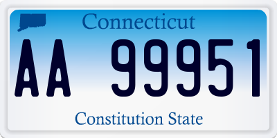 CT license plate AA99951