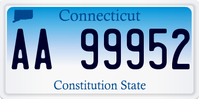 CT license plate AA99952