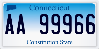 CT license plate AA99966