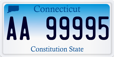 CT license plate AA99995