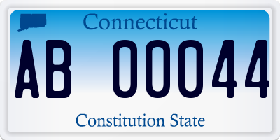 CT license plate AB00044