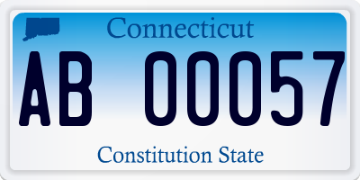 CT license plate AB00057