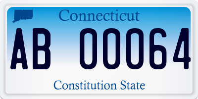 CT license plate AB00064