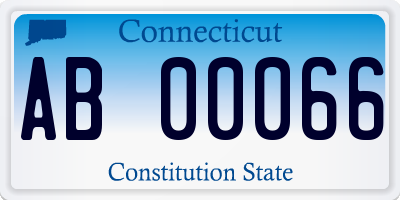 CT license plate AB00066