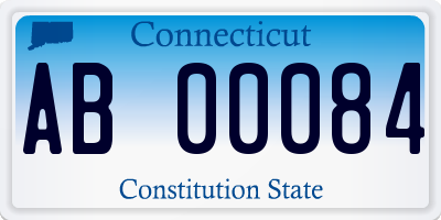 CT license plate AB00084