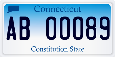 CT license plate AB00089