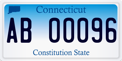 CT license plate AB00096