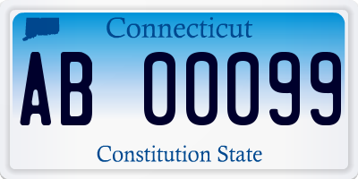 CT license plate AB00099