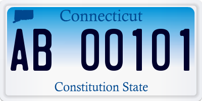 CT license plate AB00101