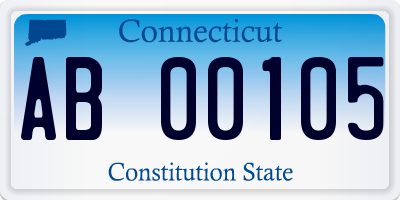 CT license plate AB00105